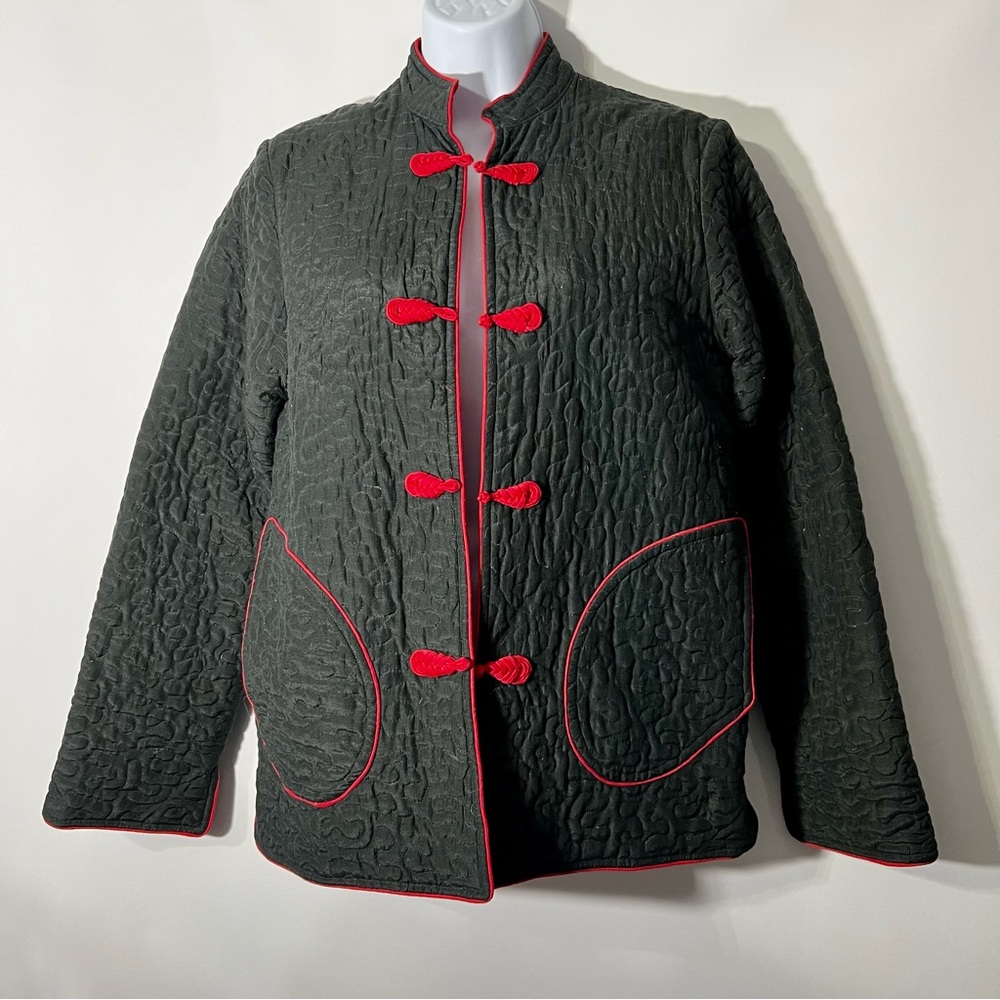 Vintage! Quilted Lightweight Jacket Coat Kimono Asian Inspired MINT Condition!